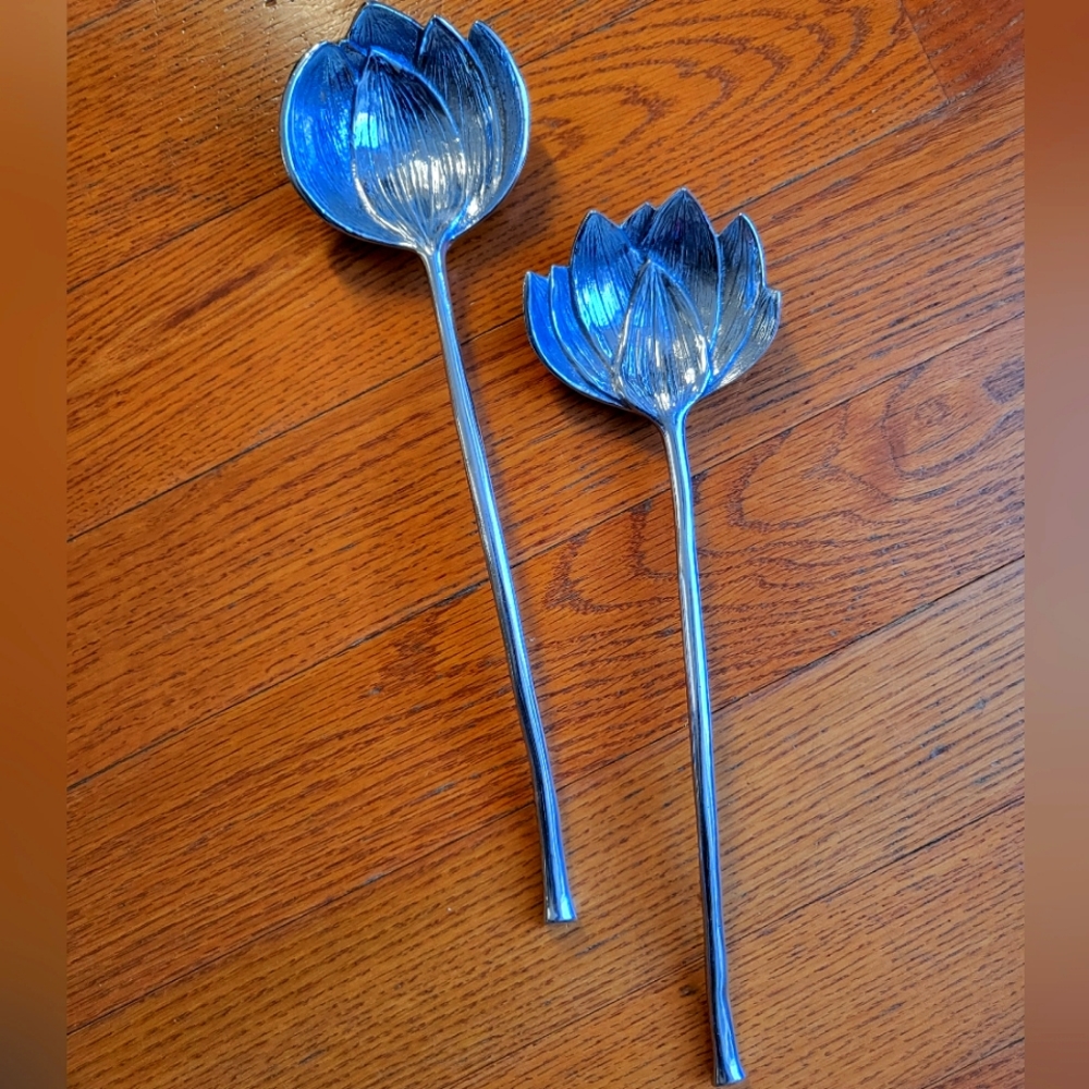 Michael Aram Silver salad tongs